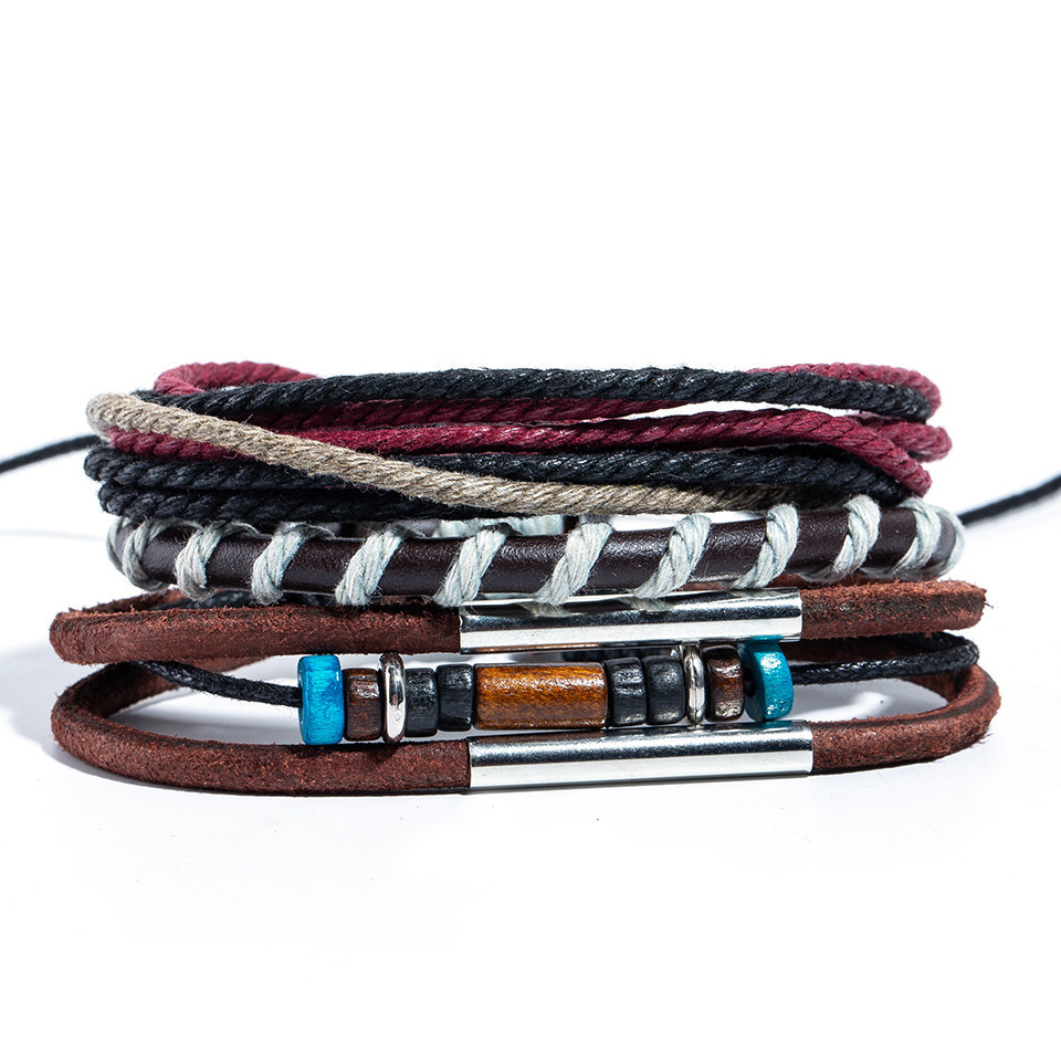 Ethnic Style Woven Bracelet | Multi-Layer Leather Band 15 Ethnic Style Woven Bracelet | Multi-Layer Leather Band