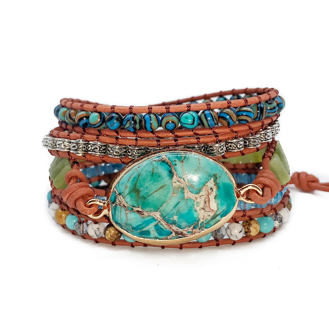 Exotic Multi-Layer Beaded Bracelet | Bohemian Jewellery Set
