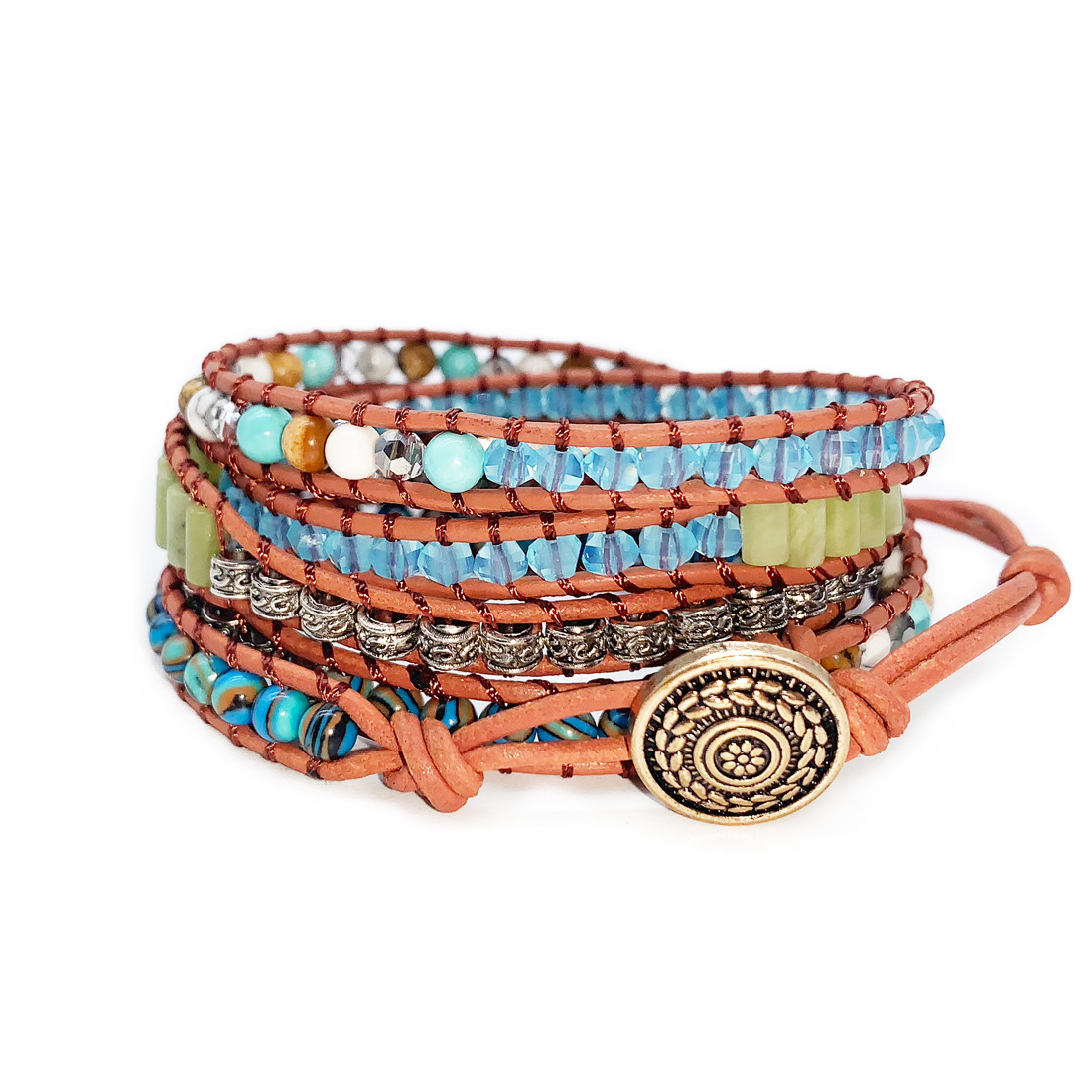 Exotic Multi-Layer Beaded Bracelet | Bohemian Jewellery Set