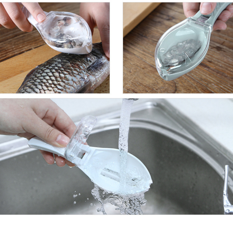 kitchen fish scaler scraper with protective cover