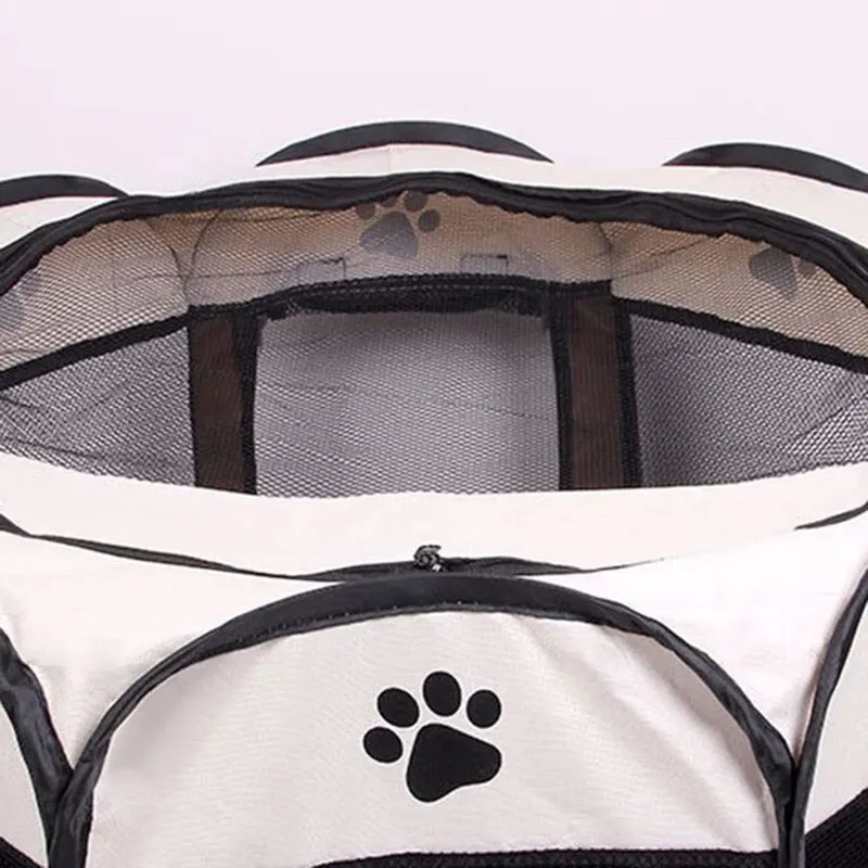 Foldable Octagonal Pet Tent | Portable Puppy & Kitten Playpen 12 Foldable Octagonal Pet Tent | Portable Puppy & Kitten Playpen