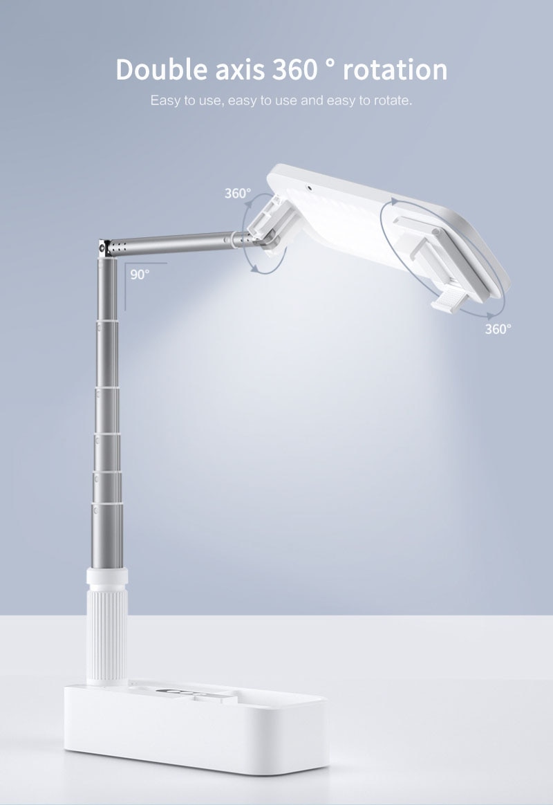 Foldable Phone Stand | Adjustable Tripod with LED Ring Light