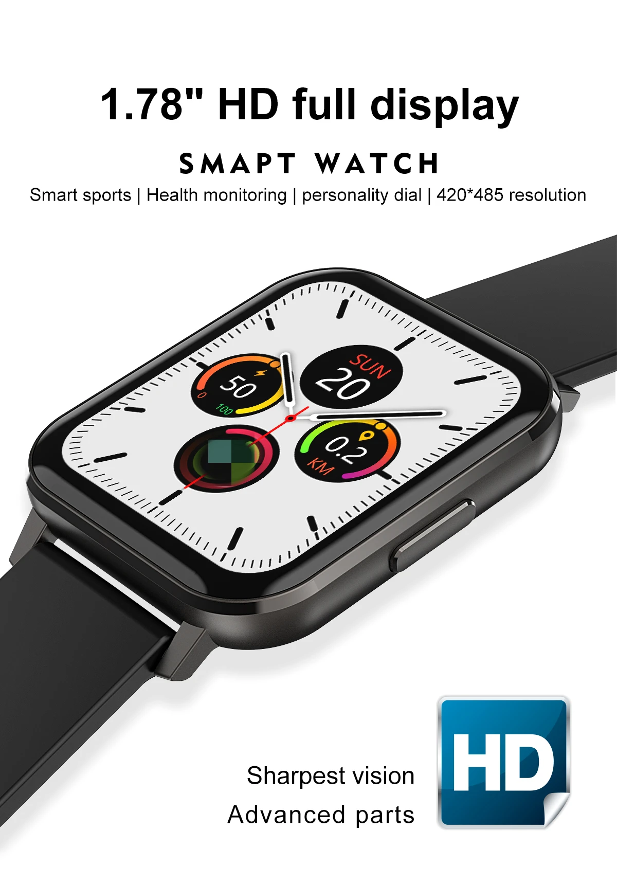 HD Display Smart Watch | Blood Pressure Monitor & IP68 6 HD Display Smart Watch | Blood Pressure Monitor & IP68