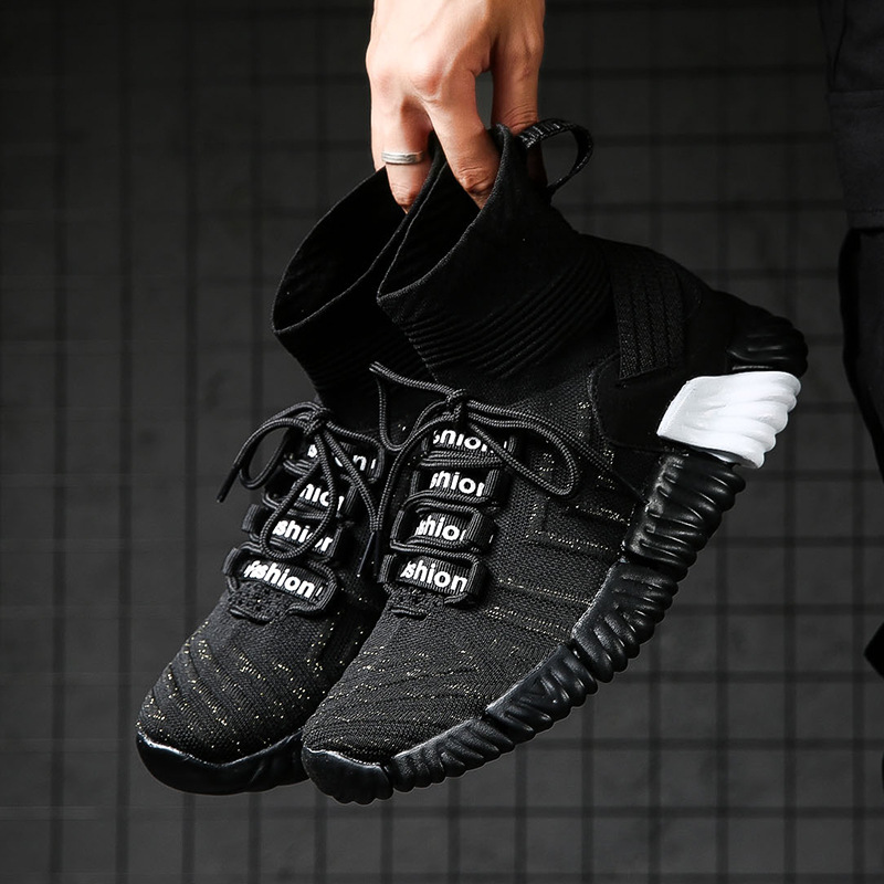 High-Top Sock Trainers | Fly-Knit Casual Footwear