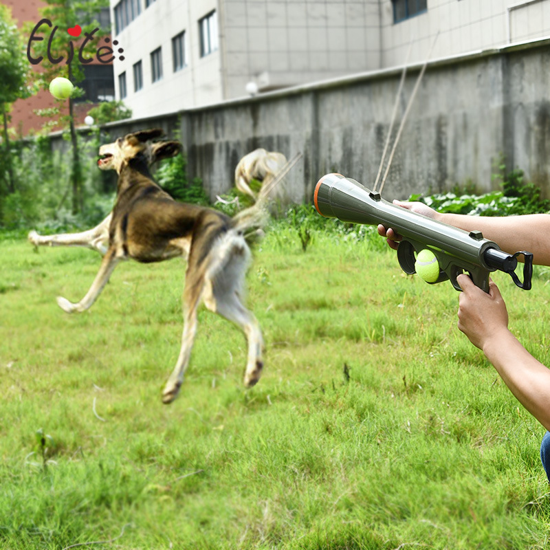 Interactive Dog Tennis Ball Launcher | Fetch Training Gun