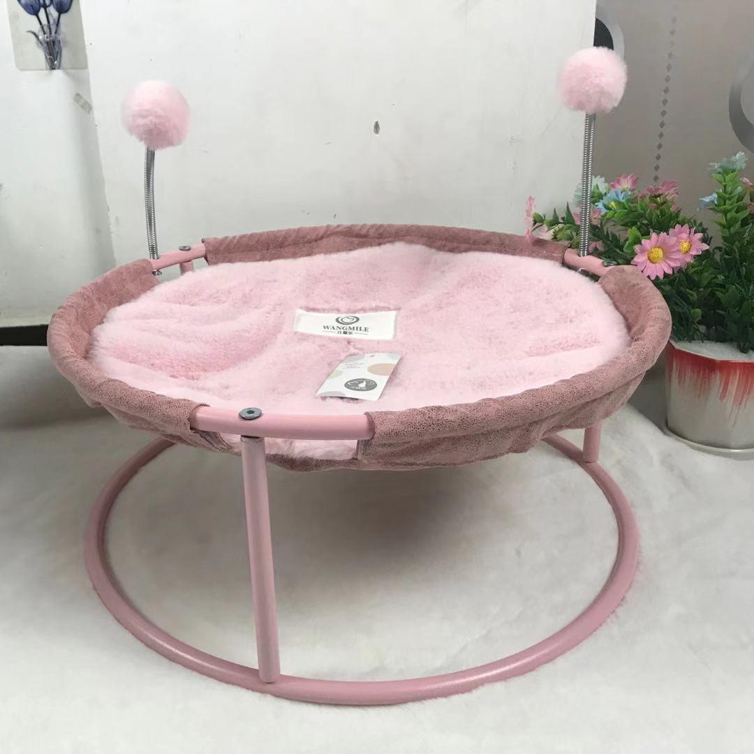 Iron Frame Cat Sleeping Hammock | Double Round Pet Recliner