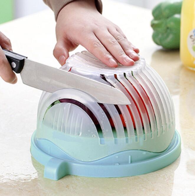 Knife Vegetable Cutter Bowl | 60-Second Salad Maker