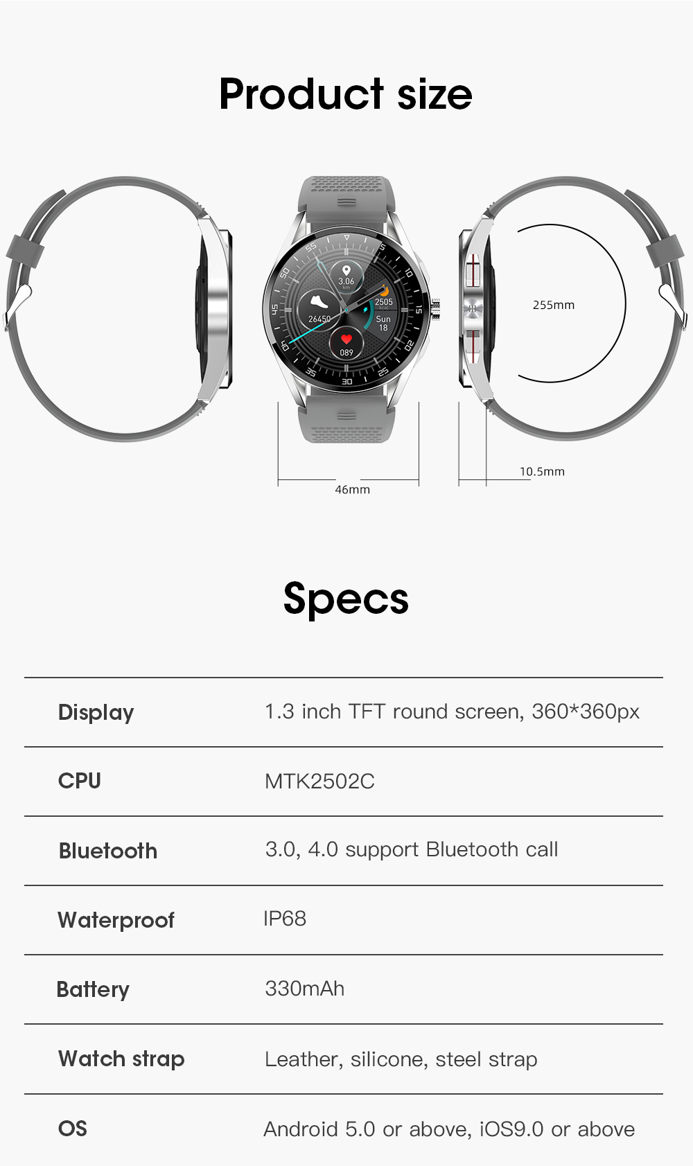 M3 Smart Watch | Bluetooth Calling & Health Monitor