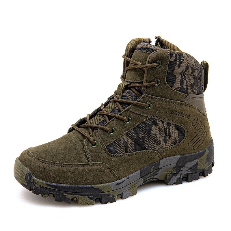 Men's High-Top Hiking Boots | Camouflage Outdoor Footwear