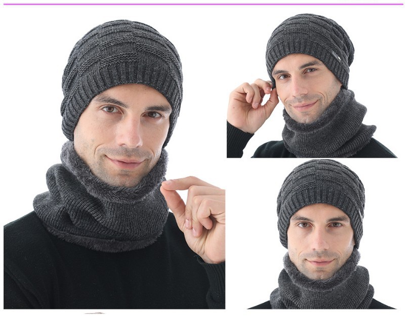 Men's Knitted Hat & Scarf Set | Premium Winter Protection