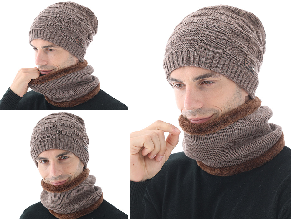Men's Knitted Hat & Scarf Set | Premium Winter Protection