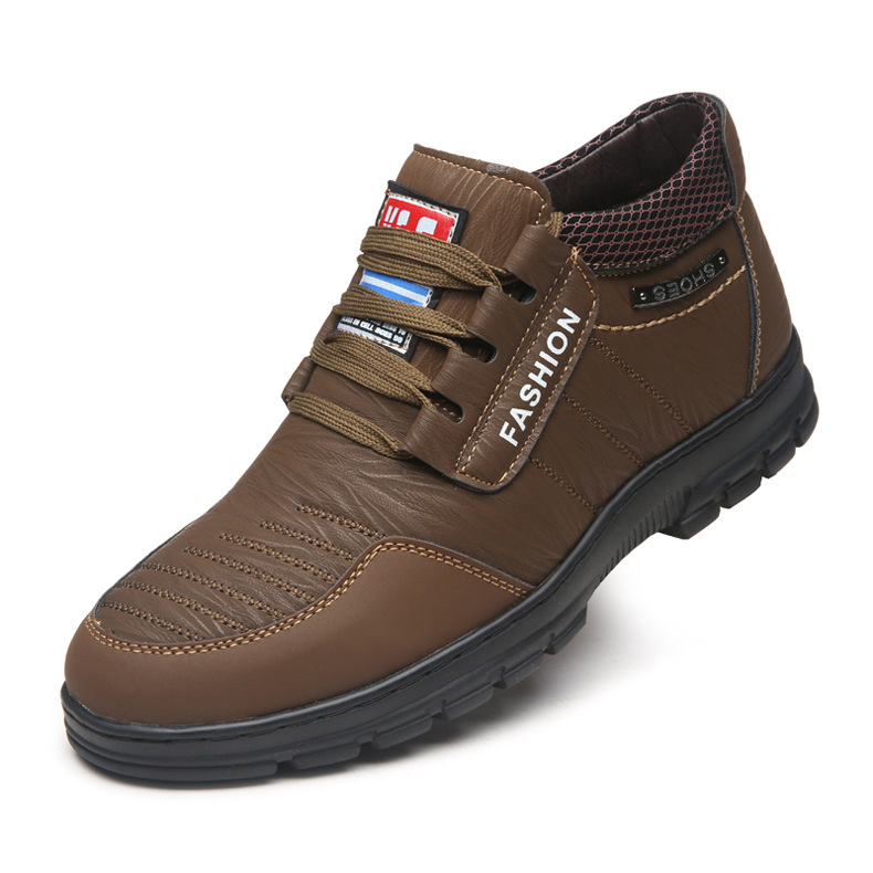 Men's Thermal Winter Shoes | Genuine Leather & Cotton