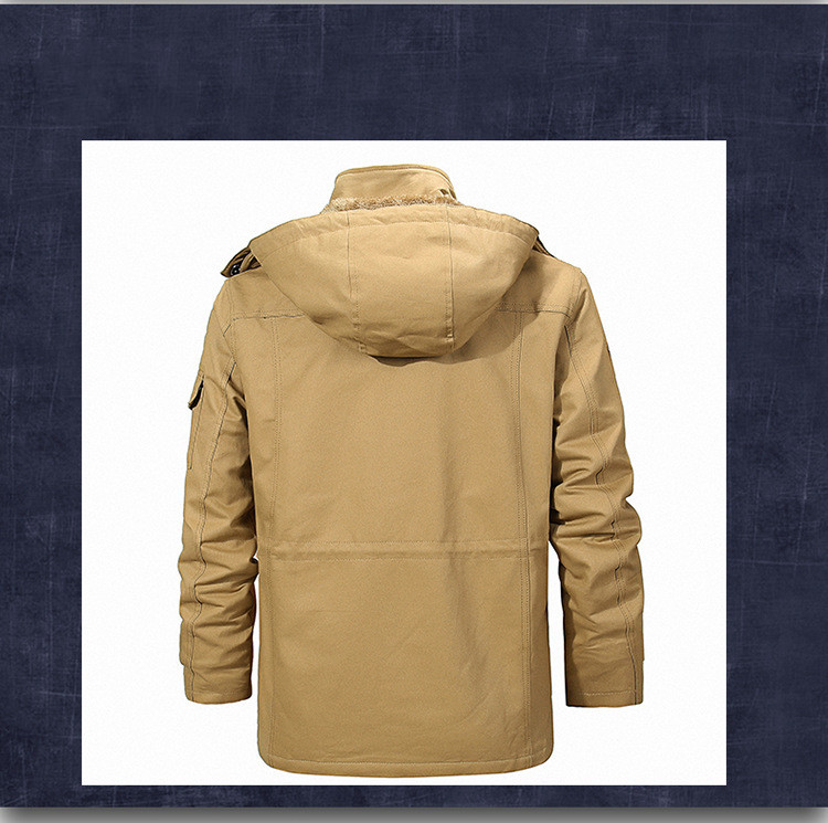 Men's Velvet Lined Winter Parka | Thick Cotton Hooded Coat