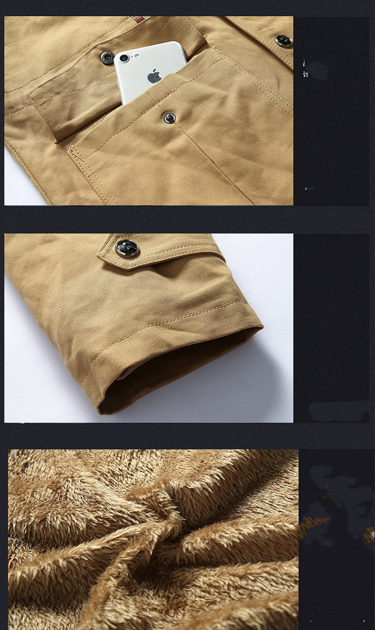 Men's Velvet Lined Winter Parka | Thick Cotton Hooded Coat