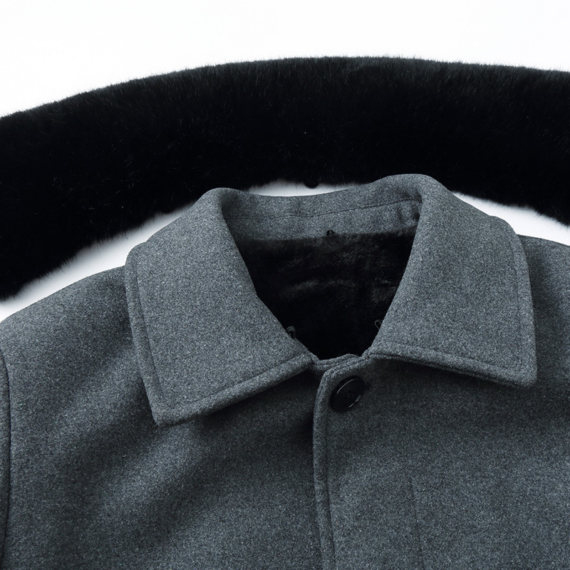 Men's Woollen Overcoat | Lapel Collar Winter Jacket