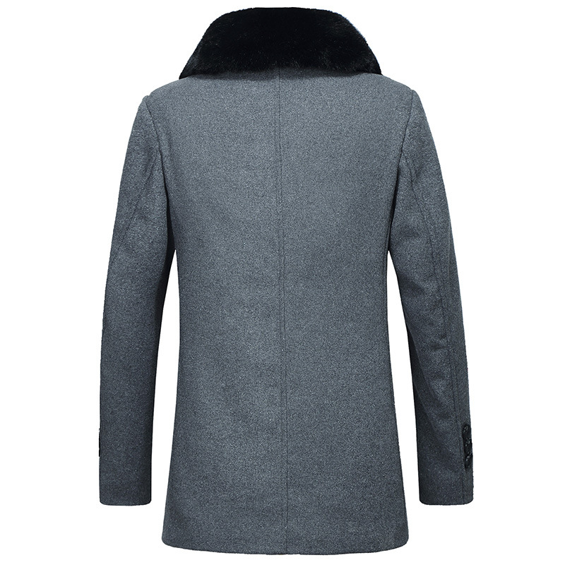 Men's Woollen Overcoat | Lapel Collar Winter Jacket