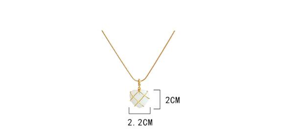 Moonstone Heart Necklace | Electroplated Real Gold