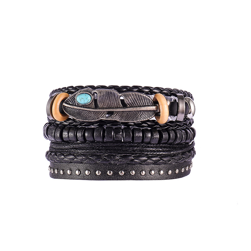 Multi-Layer Braided Faux Leather Bracelet | Unisex Casual Cuff
