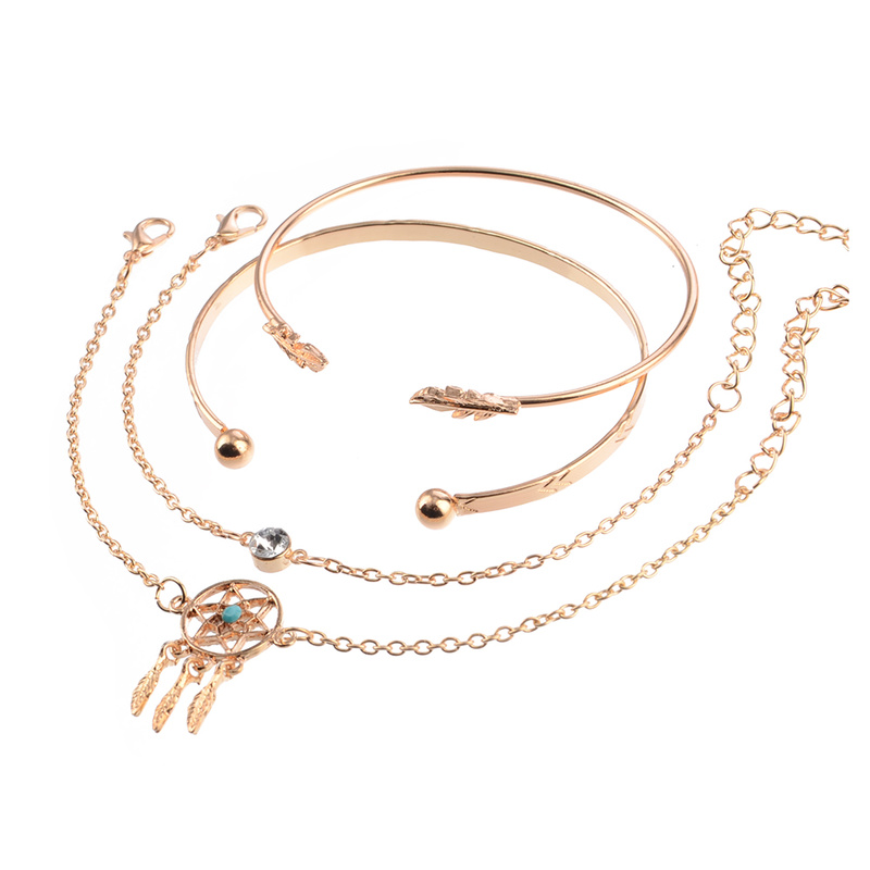 Multi-Layer Fashion Bracelet Set | Geometric Alloy Cuffs