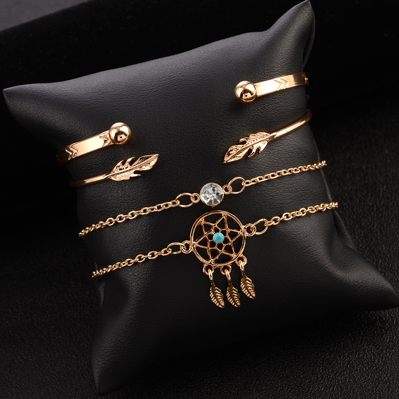 Multi-Layer Fashion Bracelet Set | Geometric Alloy Cuffs