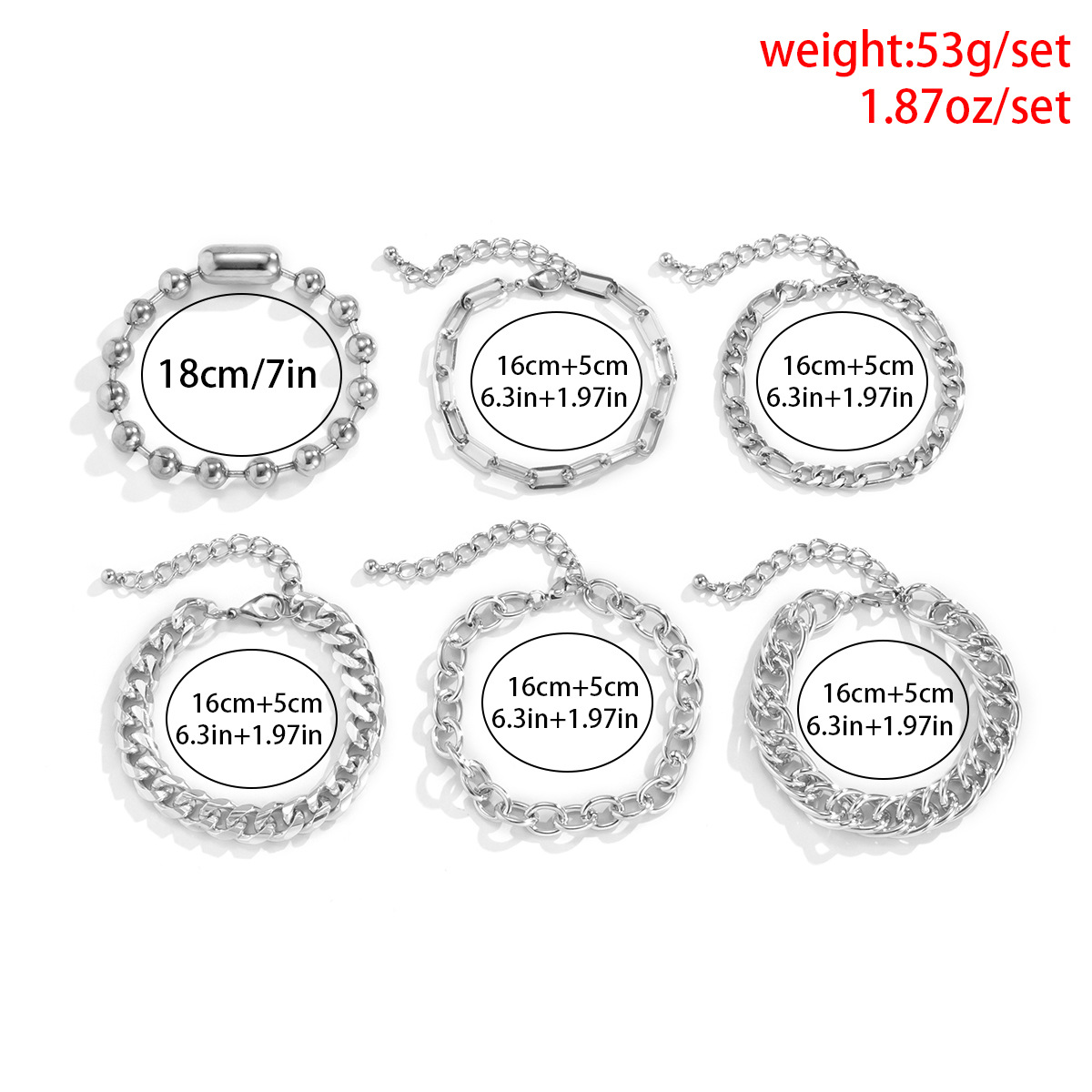 Multi-Layer Metal Chain Bracelet | Letter Inlay Design 6 Multi-Layer Metal Chain Bracelet | Letter Inlay Design