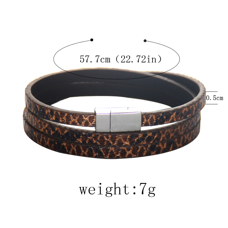 Multi-Layer PU Leather Wrap Bracelet | Casual Women's Cuff 7 Multi-Layer PU Leather Wrap Bracelet | Casual Women's Cuff