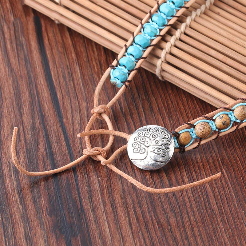 Multi-Layer Winding Leather Bracelet | Natural Crystal Stone
