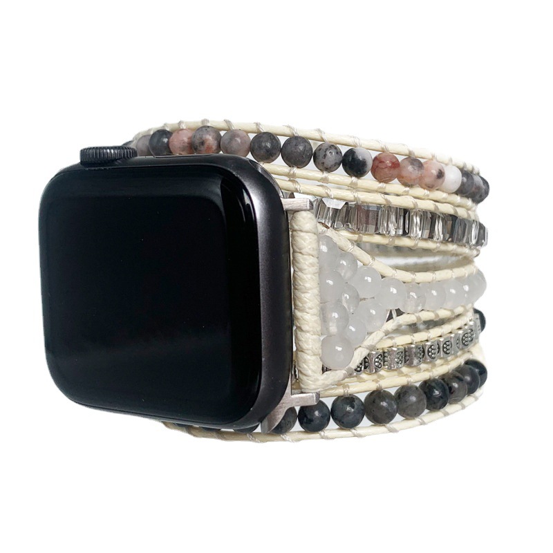 Natural Stone Smart Watch Band | Multi-Layer Woven Strap