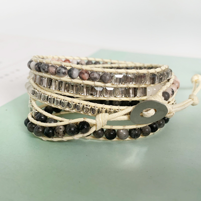 Natural Stone Smart Watch Band | Multi-Layer Woven Strap