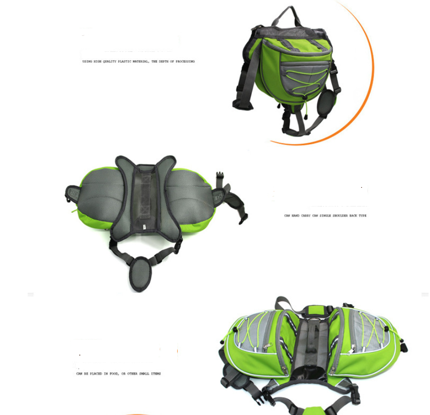 Outdoor Pet Saddlebag | Adjustable Dog Backpack