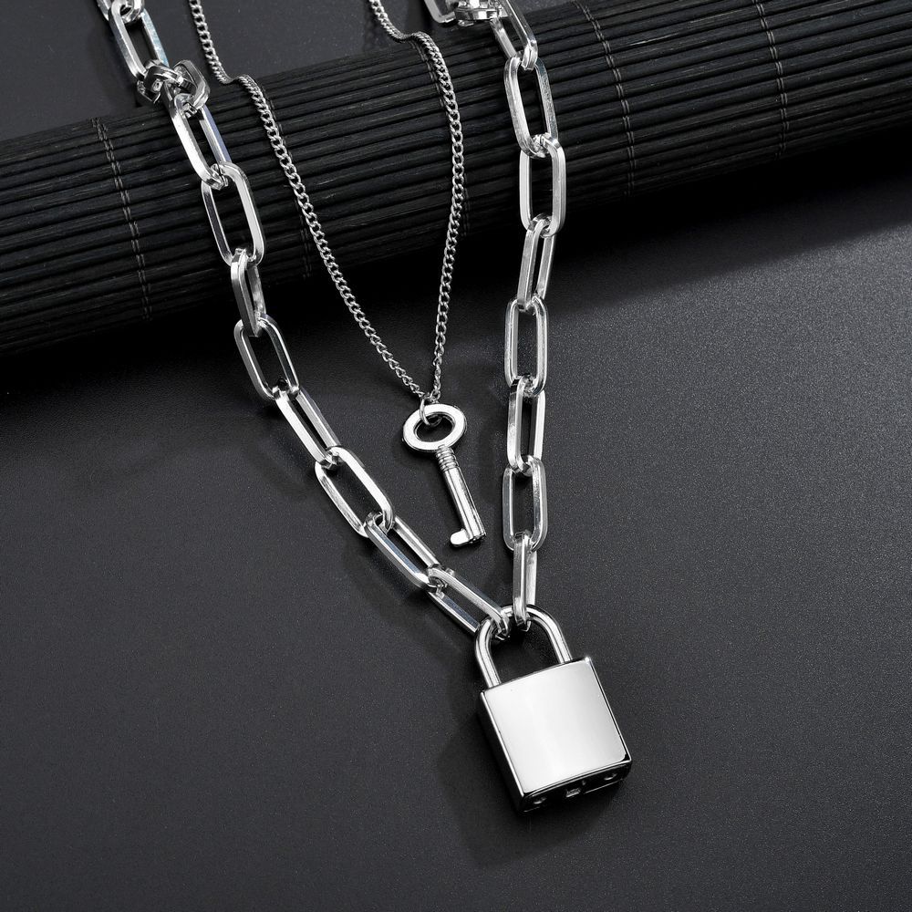 Padlock & Key Necklace | European Style Alloy Chain