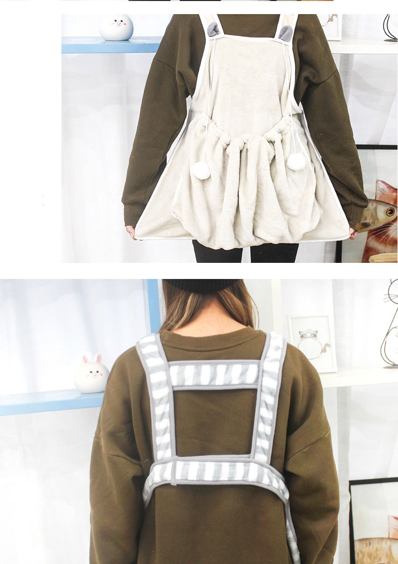 Pet Cuddle Apron | Coral Fleece Cat & Dog Carrier