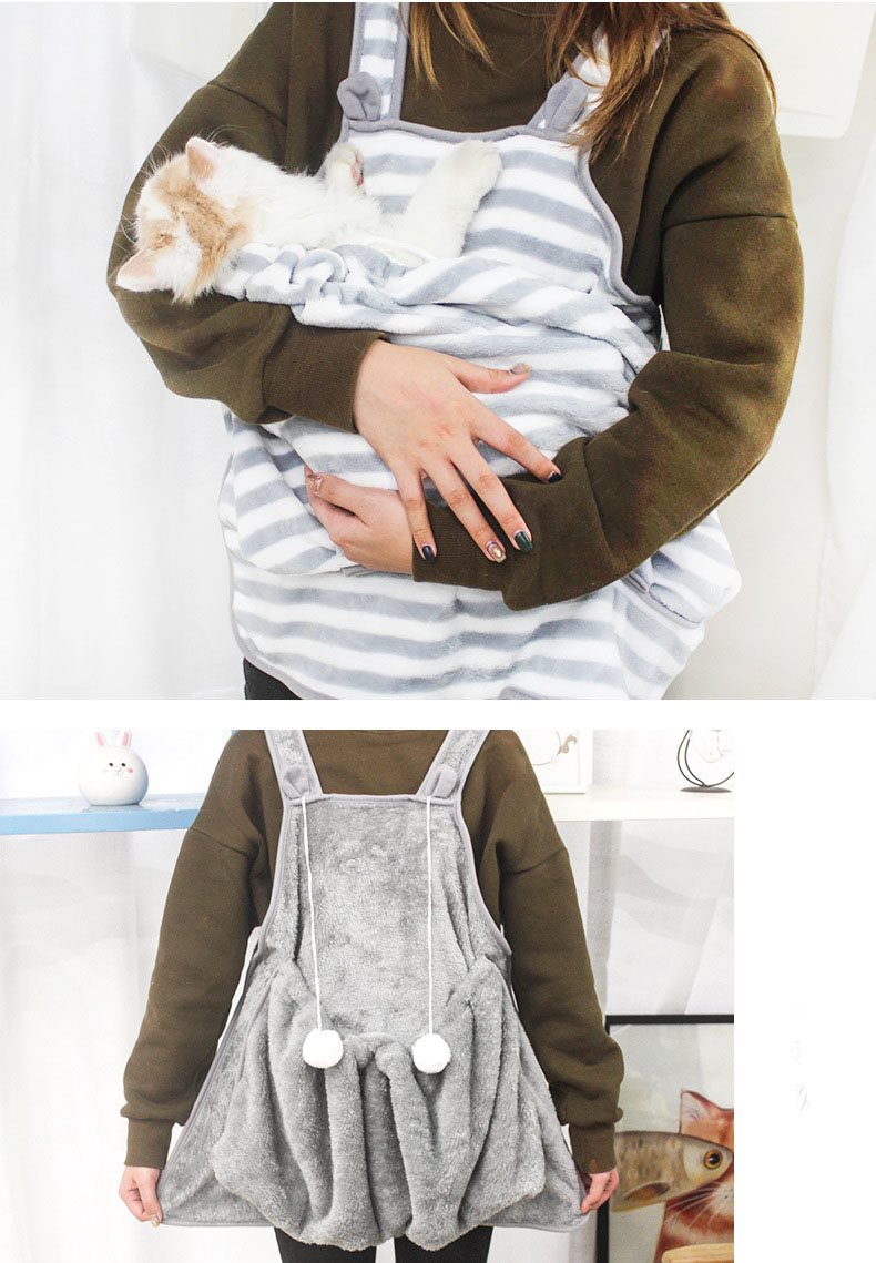 Pet Cuddle Apron | Coral Fleece Cat & Dog Carrier