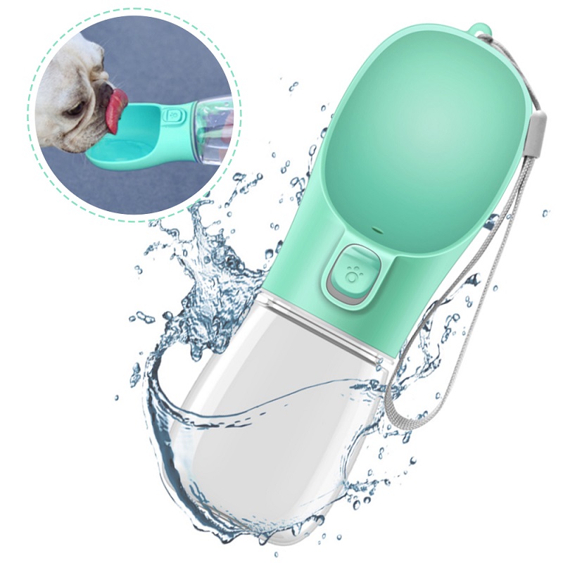 Portable Dog Water Bottle | One-Button Travel Dispenser
