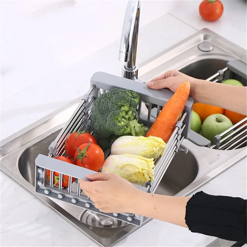 Retractable Sink Drain Rack | Stainless Steel Kitchen Organiser 14 Retractable Sink Drain Rack | Stainless Steel Kitchen Organiser