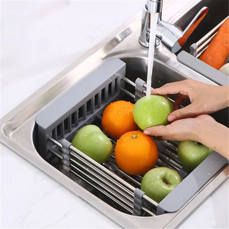 Retractable Sink Drain Rack | Stainless Steel Kitchen Organiser 15 Retractable Sink Drain Rack | Stainless Steel Kitchen Organiser