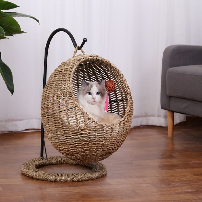 Seagrass Cat Hammock Bed | UV-Resistant Pet Sofa
