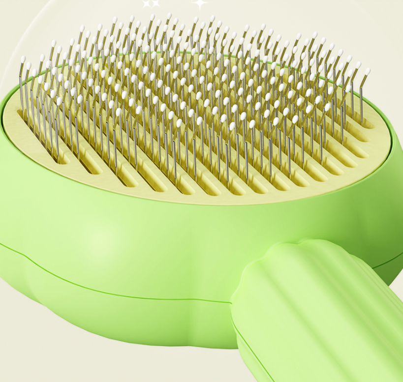 Self-Cleaning Cat Deshedding Comb | One-Click Hair Removal