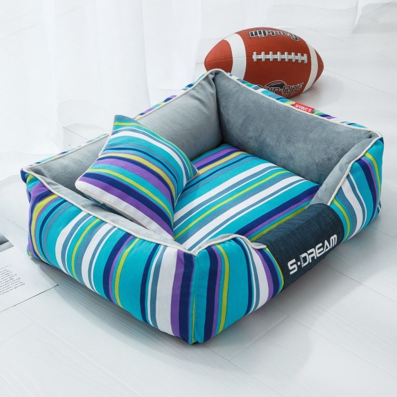 Space Stripe Pet House | Waterproof Oxford Cat & Dog Bed 7 Space Stripe Pet House | Waterproof Oxford Cat & Dog Bed