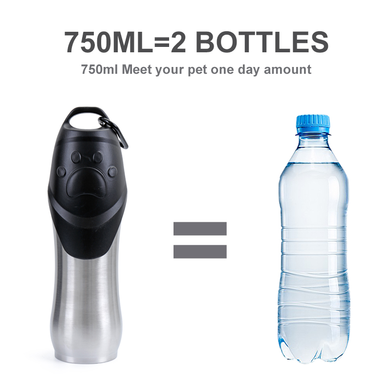 Stainless Steel Pet Water Bottle | Portable Travel Drinker