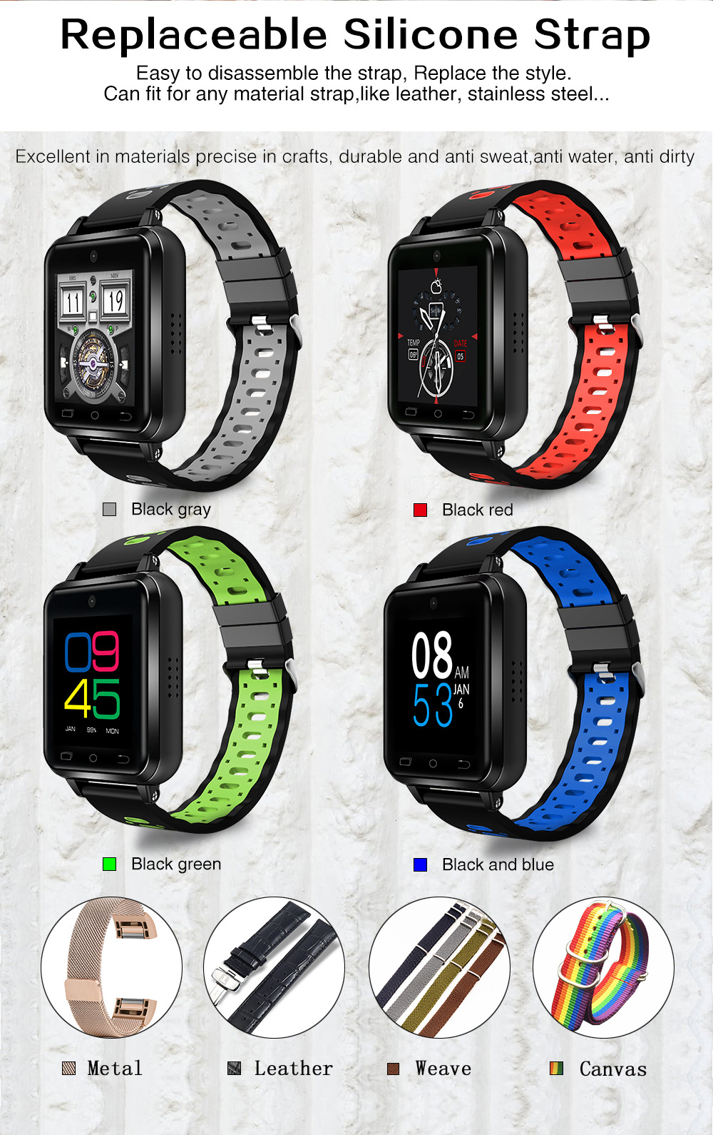 Standalone Android Smart Watch | 1.54" Screen & 3G WiFi