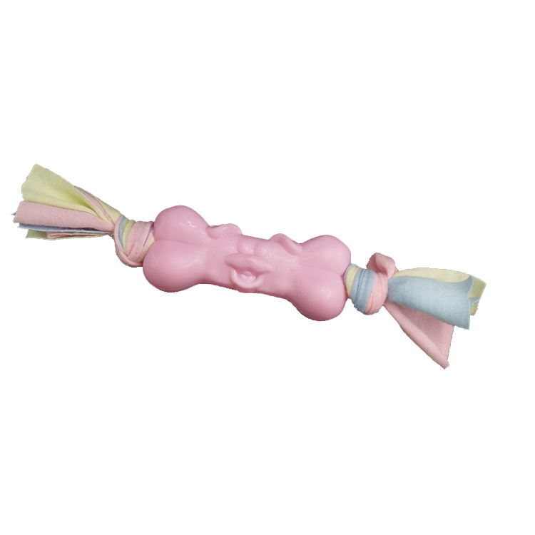 TPR Dog Chew Bone | Cotton Strip Molar Teething Toy 11 TPR Dog Chew Bone | Cotton Strip Molar Teething Toy