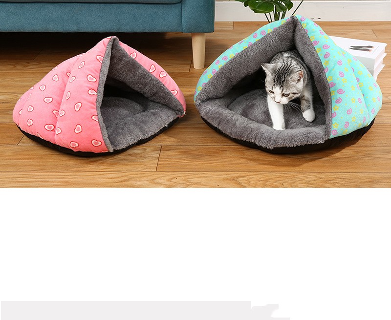 Triangle Cat Sleeping Bag | Thermal Arctic Velvet Nest 8 Triangle Cat Sleeping Bag | Thermal Arctic Velvet Nest