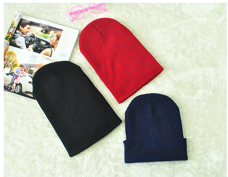 Unisex Striped Knitted Beanie | Windproof Woollen Cap