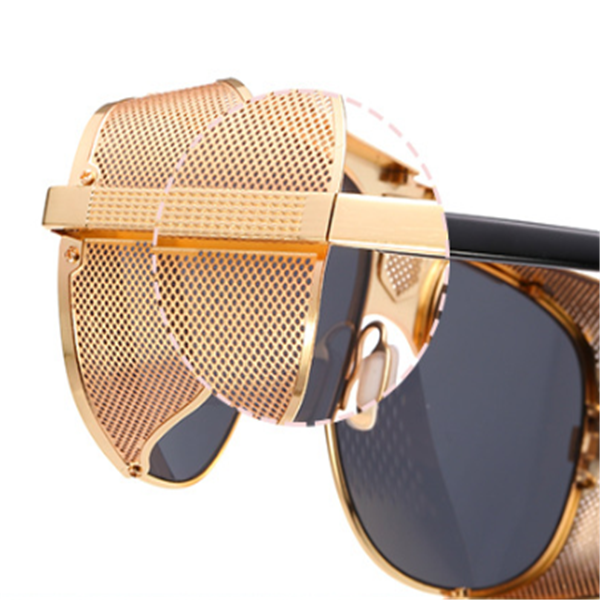 Vintage Metal Frame Goggles | Windproof PC Lenses