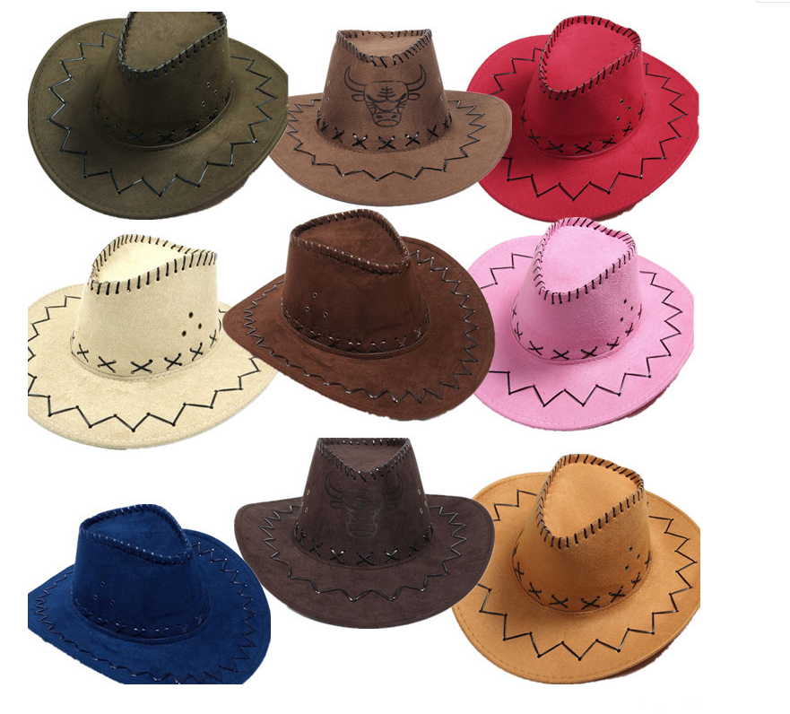 Wide Brim Western Cowboy Hat | Faux Leather Headwear