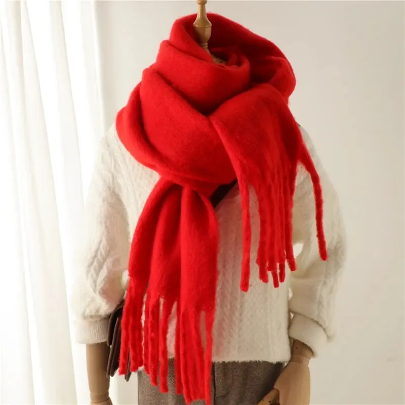Women's Cashmere Feel Winter Scarf | Thick Pashmina Shawl