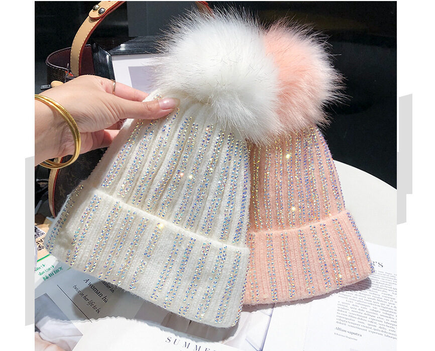 velvet lined knitted hat