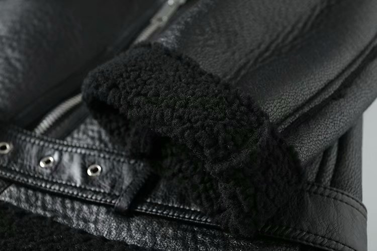 Women's Faux Lamb Leather Jacket | PU Winter Coat