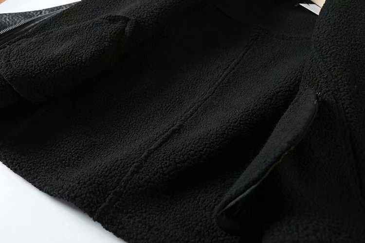 Women's Faux Lamb Leather Jacket | PU Winter Coat